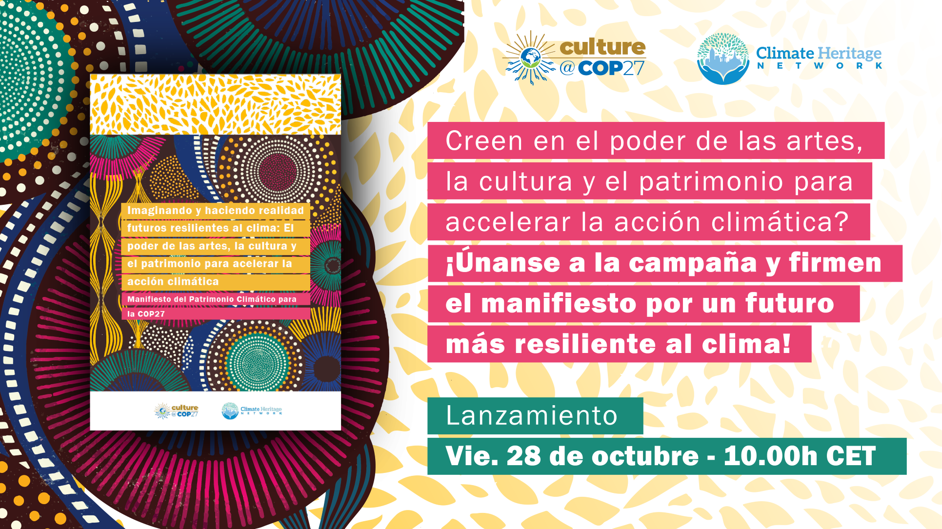 imatge "manifesto sobre cultura y clima hacia la COP 27"