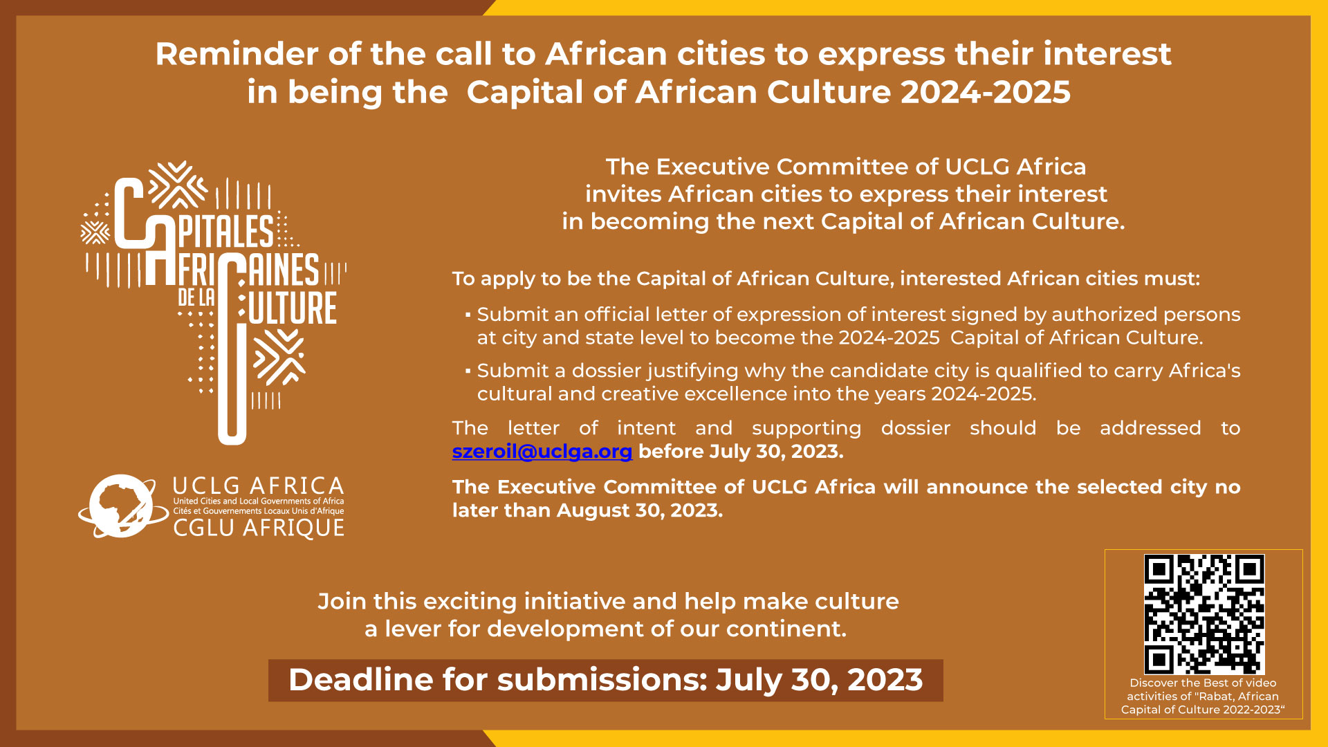 Call for African Capital of Culture