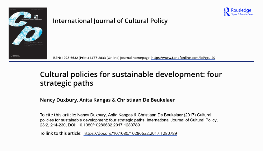 Publication sur la culture et le développement durable