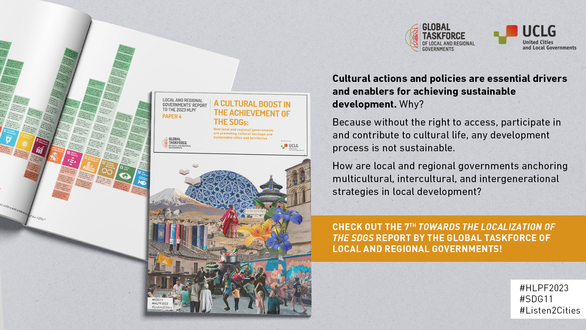 Cultural Boost in the Achievement of the SDGs