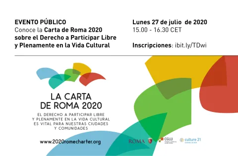 Evento público: Conoce la Carta de Roma 2020
