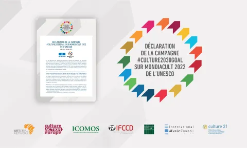 Déclaration #culture2030goal sur Mondiacult 2022 de l'UNESCO