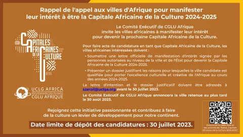 Appel à candidatures : Capitales Africaines de la Culture